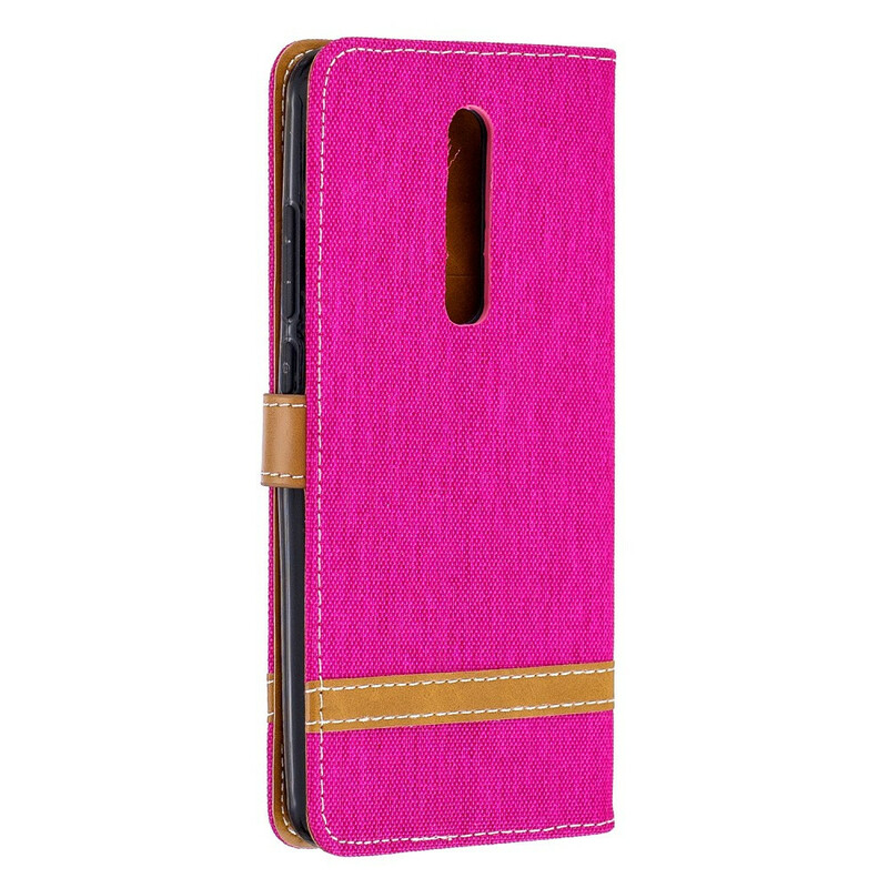 Housse Xiaomi Mi 9T / Mi 9T Pro Tissu et Effet Cuir à Lanière Housse Xiaomi Mi 9T / Mi 9T Pro Tissu et Effet Cuir à Lanière