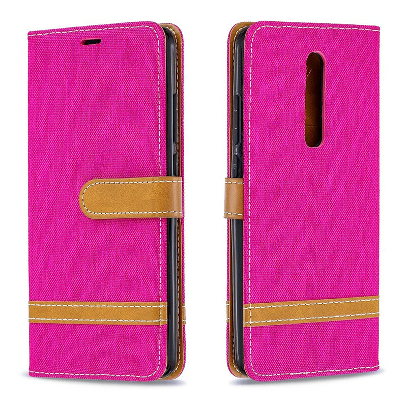 Housse Xiaomi Mi 9T / Mi 9T Pro Tissu et Effet Cuir à Lanière Housse Xiaomi Mi 9T / Mi 9T Pro Tissu et Effet Cuir à Lanière