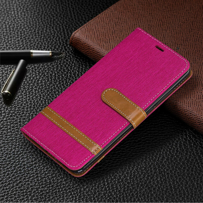 Housse Xiaomi Mi 9T / Mi 9T Pro Tissu et Effet Cuir à Lanière Housse Xiaomi Mi 9T / Mi 9T Pro Tissu et Effet Cuir à Lanière