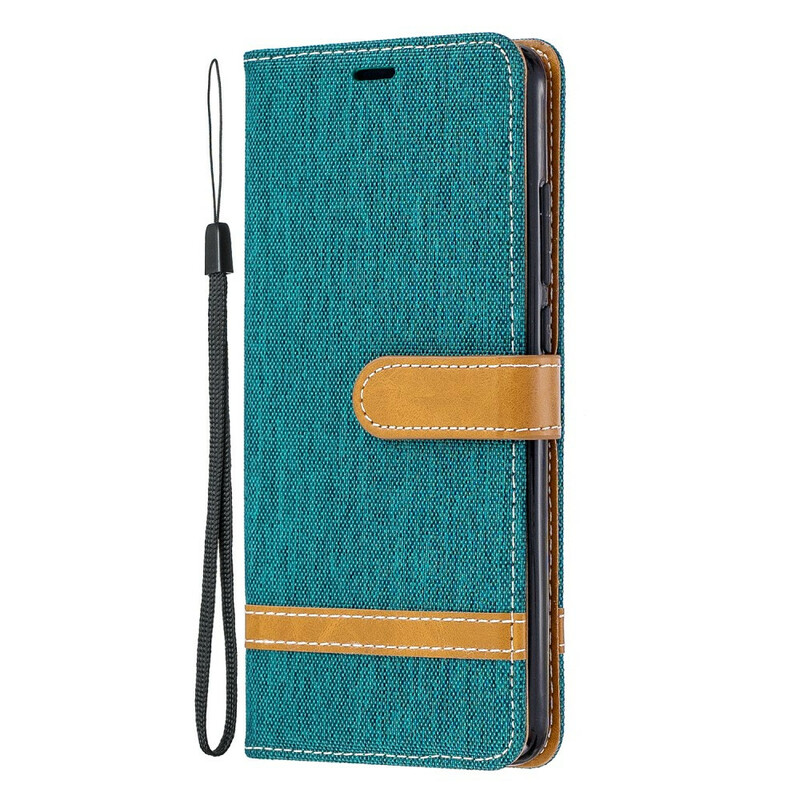Housse Xiaomi Mi 9T / Mi 9T Pro Tissu et Effet Cuir à Lanière Housse Xiaomi Mi 9T / Mi 9T Pro Tissu et Effet Cuir à Lanière