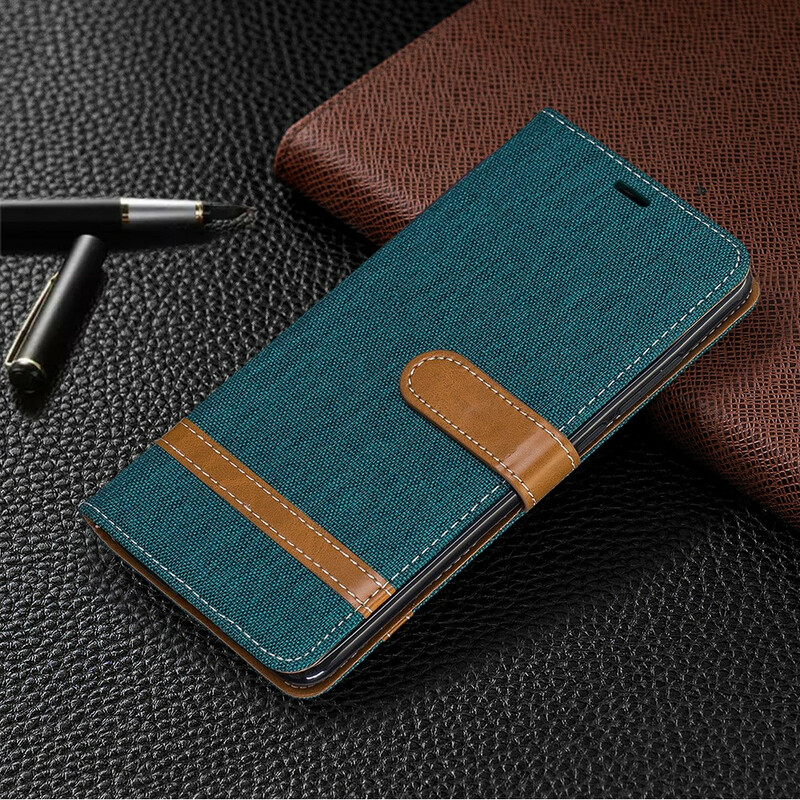 Housse Xiaomi Mi 9T / Mi 9T Pro Tissu et Effet Cuir à Lanière Housse Xiaomi Mi 9T / Mi 9T Pro Tissu et Effet Cuir à Lanière