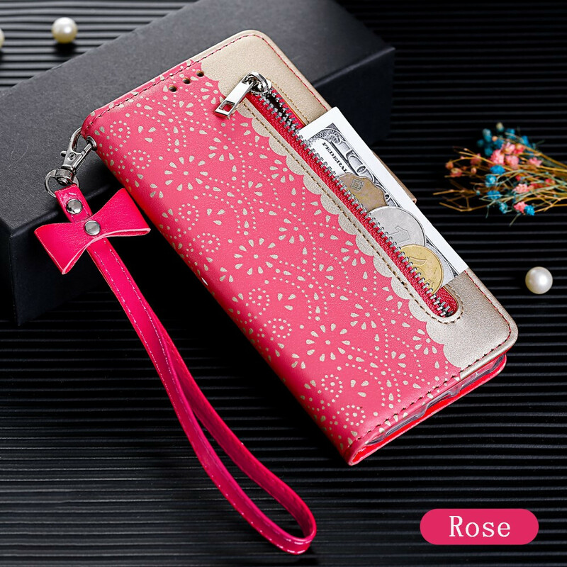 Housse Xiaomi Mi 9T / Mi 9T Pro Dentelle Porte-Monnaie à Lanière Housse Xiaomi Mi 9T / Mi 9T Pro Dentelle Porte-Monnaie à Lanière