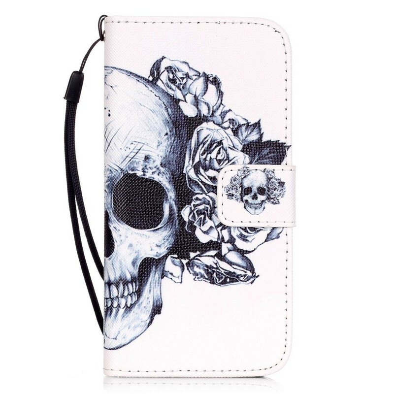 Housse iPhone SE 2 / 8 / 7 Tête de Mort Fleurie Housse iPhone SE 2 / 8 / 7 Tête de Mort Fleurie