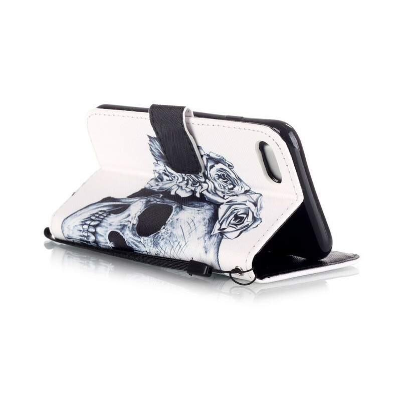 Housse iPhone SE 2 / 8 / 7 Tête de Mort Fleurie Housse iPhone SE 2 / 8 / 7 Tête de Mort Fleurie