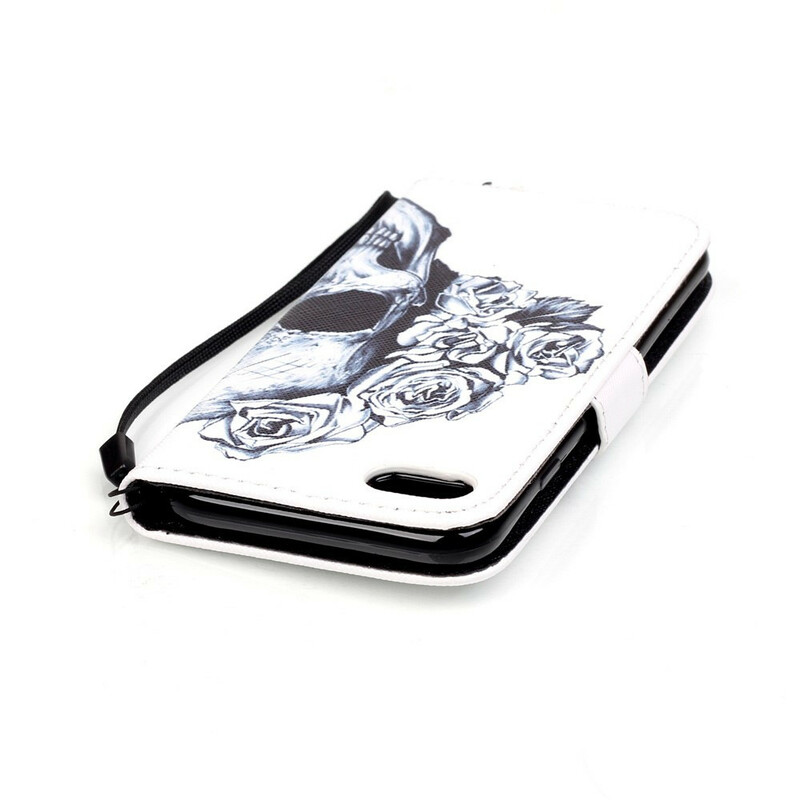 Housse iPhone SE 2 / 8 / 7 Tête de Mort Fleurie Housse iPhone SE 2 / 8 / 7 Tête de Mort Fleurie