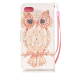 Housse iPhone SE 2 / 8 / 7 Hibou Aquarelle à Lanière Housse iPhone SE 2 / 8 / 7 Hibou Aquarelle à Lanière