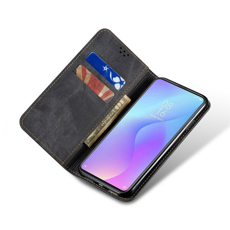 Flip Cover Xiaomi Mi 9T / Mi 9T Pro Tissu Jeans Flip Cover Xiaomi Mi 9T / Mi 9T Pro Tissu Jeans