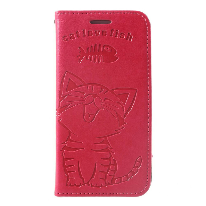 Housse iPhone SE 2 / 8 / 7 Chaton Cat Love Fish Housse iPhone SE 2 / 8 / 7 Chaton Cat Love Fish