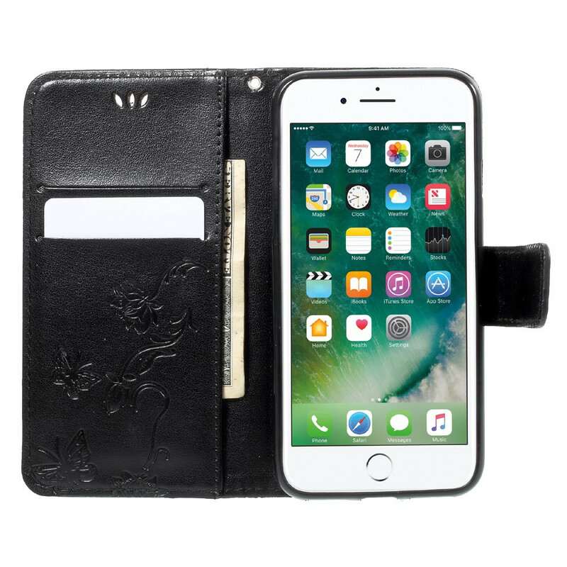 Housse iPhone SE 2 / 8 / 7 Florale à Lanière Housse iPhone SE 2 / 8 / 7 Florale à Lanière