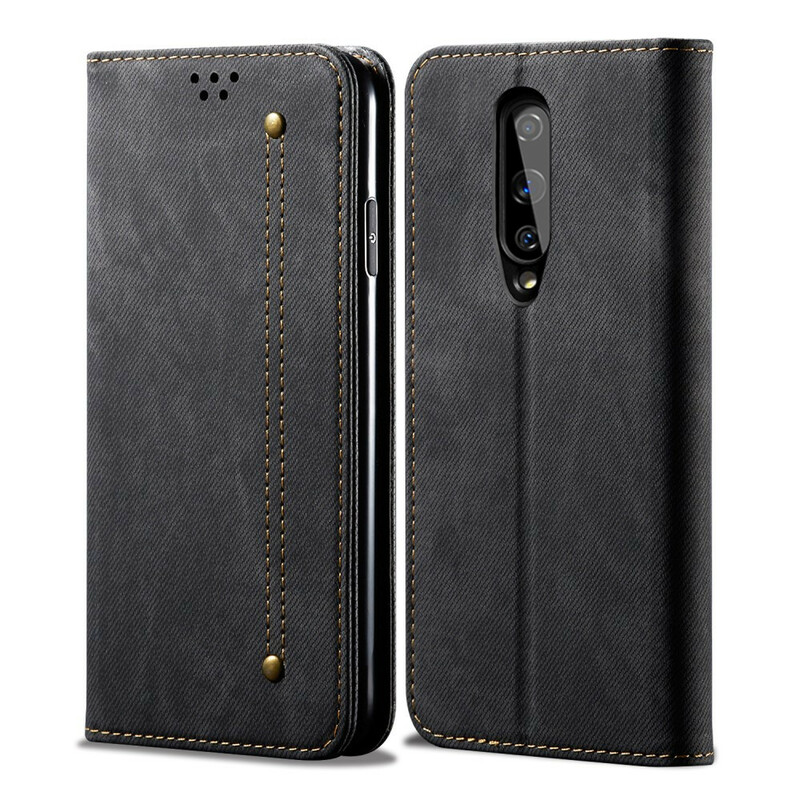 Flip Cover OnePlus 8 Simili Cuir Texture Jeans