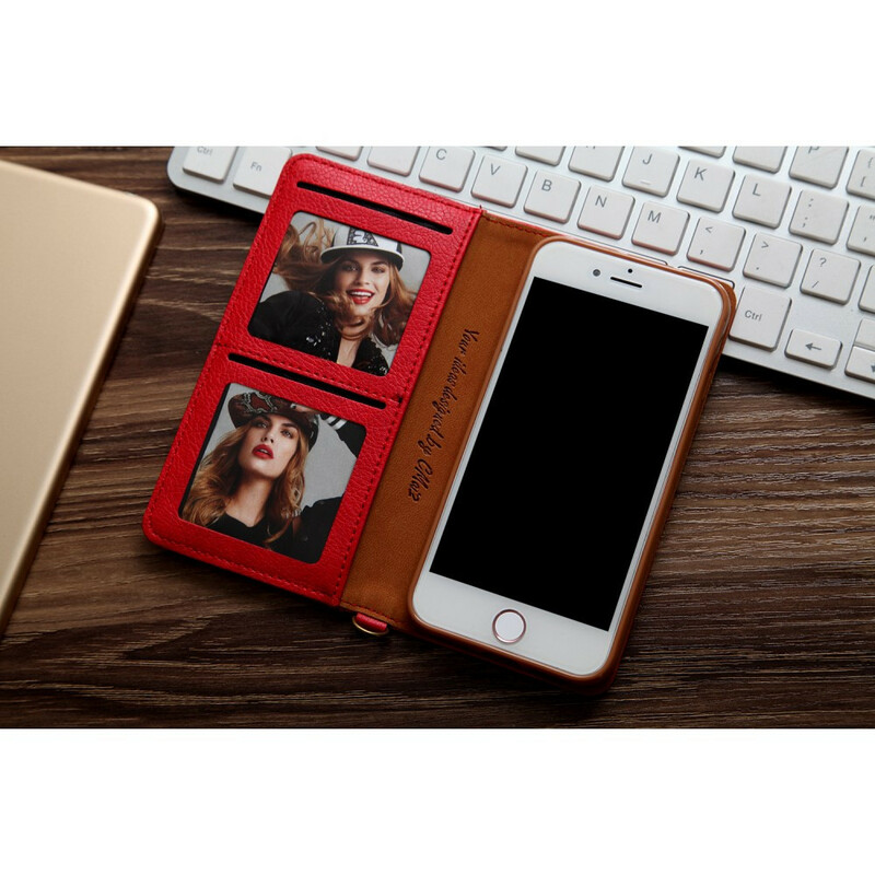 Flip Cover iPhone SE 2 / 8 / 7 Effet Cuir Multi-Cartes CMAI2