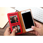 Flip Cover iPhone SE 2 / 8 / 7 Effet Cuir Multi-Cartes CMAI2