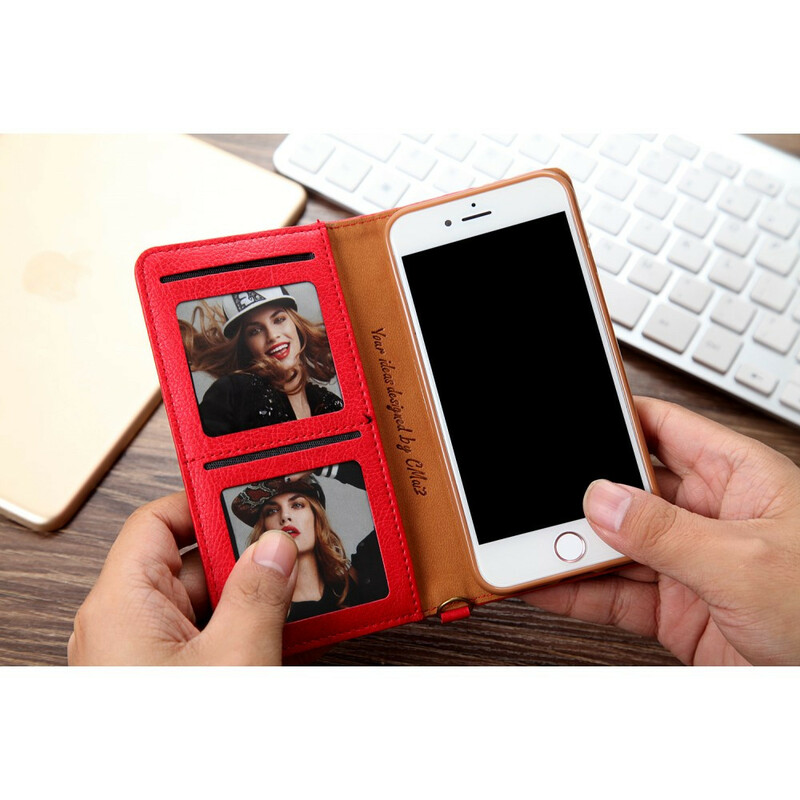Flip Cover iPhone SE 2 / 8 / 7 Effet Cuir Multi-Cartes CMAI2