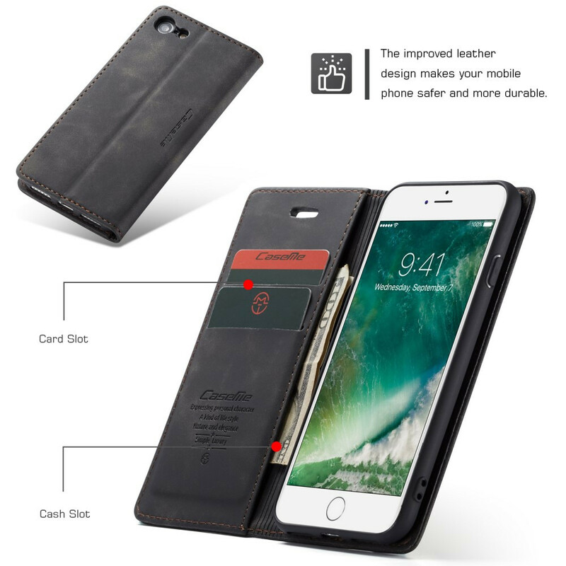 Flip Cover iPhone SE 2 / 8 / 7 CASEME Simili Cuir Flip Cover iPhone SE 2 / 8 / 7 CASEME Simili Cuir