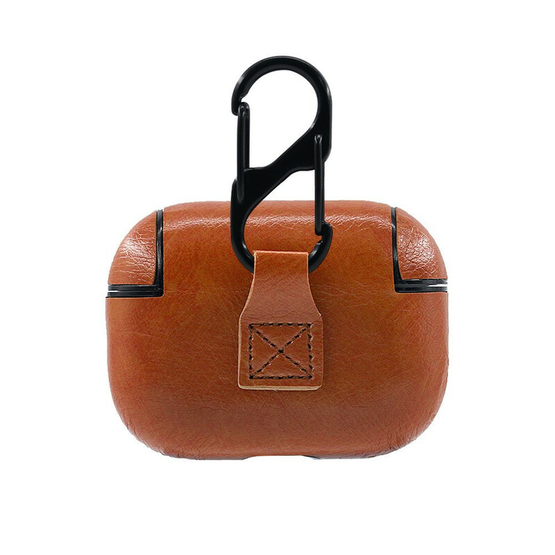Étui AirPods Pro Style Cuir avec Mousqueton Étui AirPods Pro Style Cuir avec Mousqueton