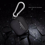 Étui AirPods Pro Effet Cuir Litchi avec Mousqueton Étui AirPods Pro Effet Cuir Litchi avec Mousqueton