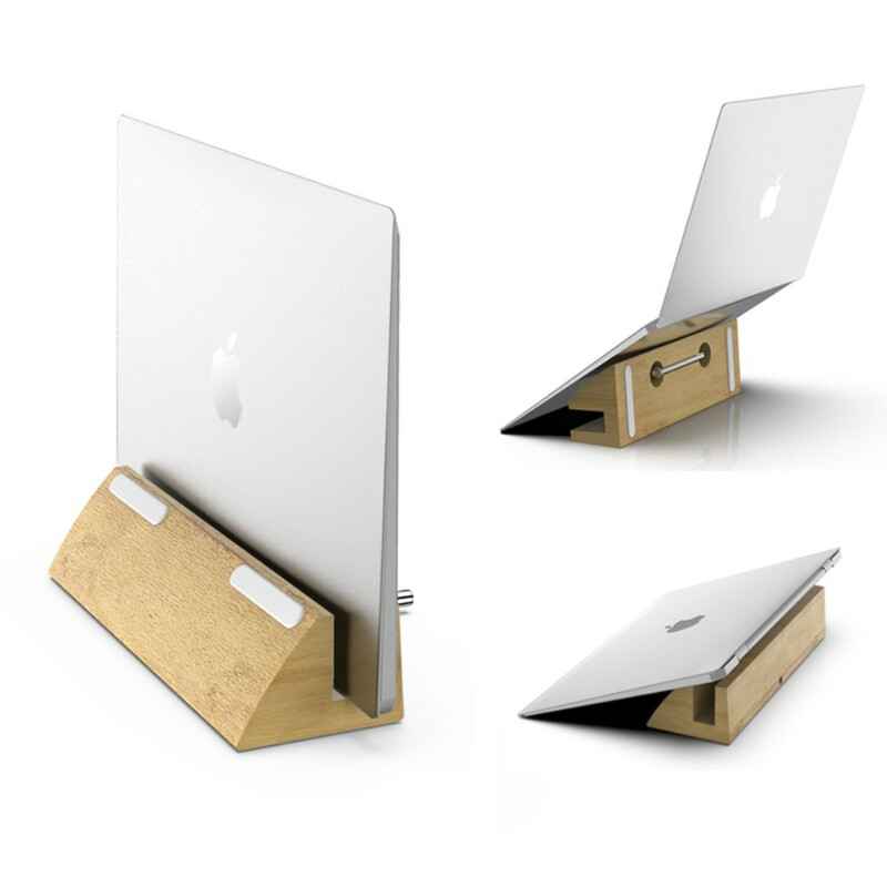Support du bureau en Bloque de Bois DIROSE pour MacBook Support du bureau en Bloque de Bois DIROSE pour MacBook