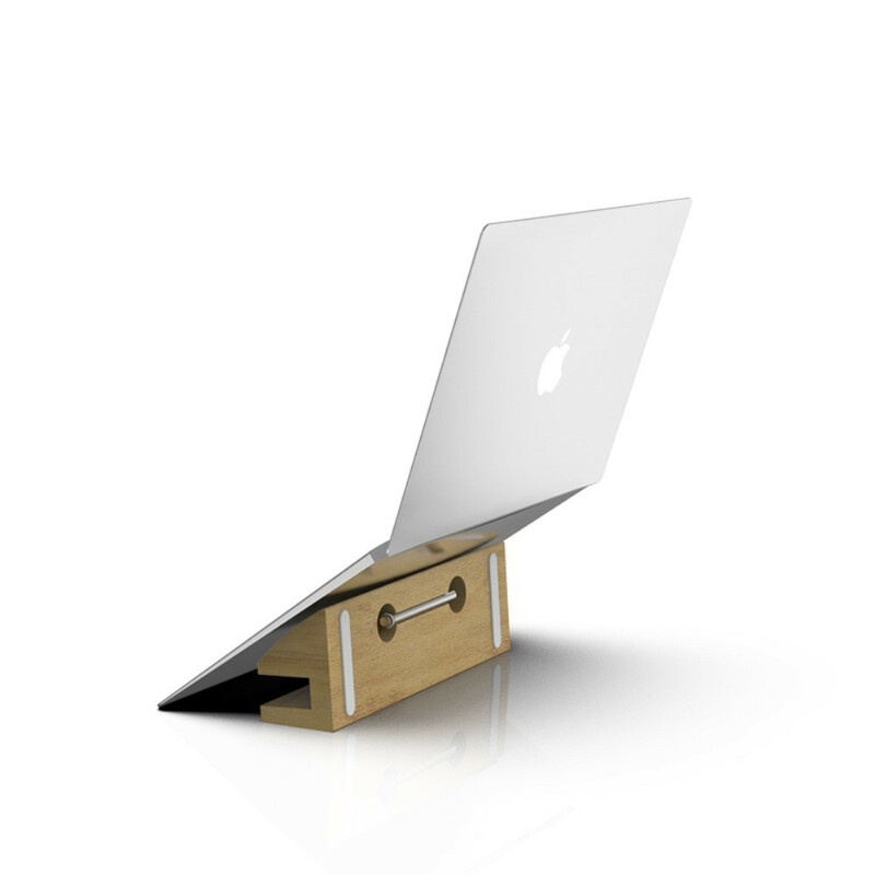 Support du bureau en Bloque de Bois DIROSE pour MacBook Support du bureau en Bloque de Bois DIROSE pour MacBook