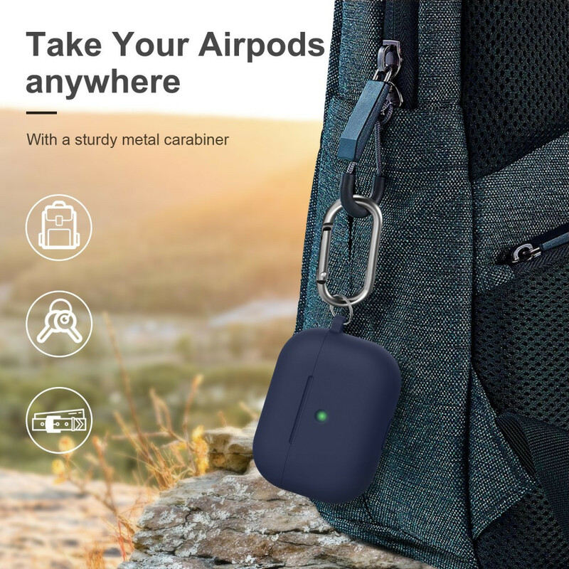 Étui AirPods Pro Silicone Chocs Résistants avec Mousqueton Étui AirPods Pro Silicone Chocs Résistants avec Mousqueton