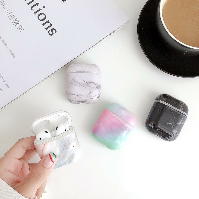Étui Airpods Silicone Style Marbre