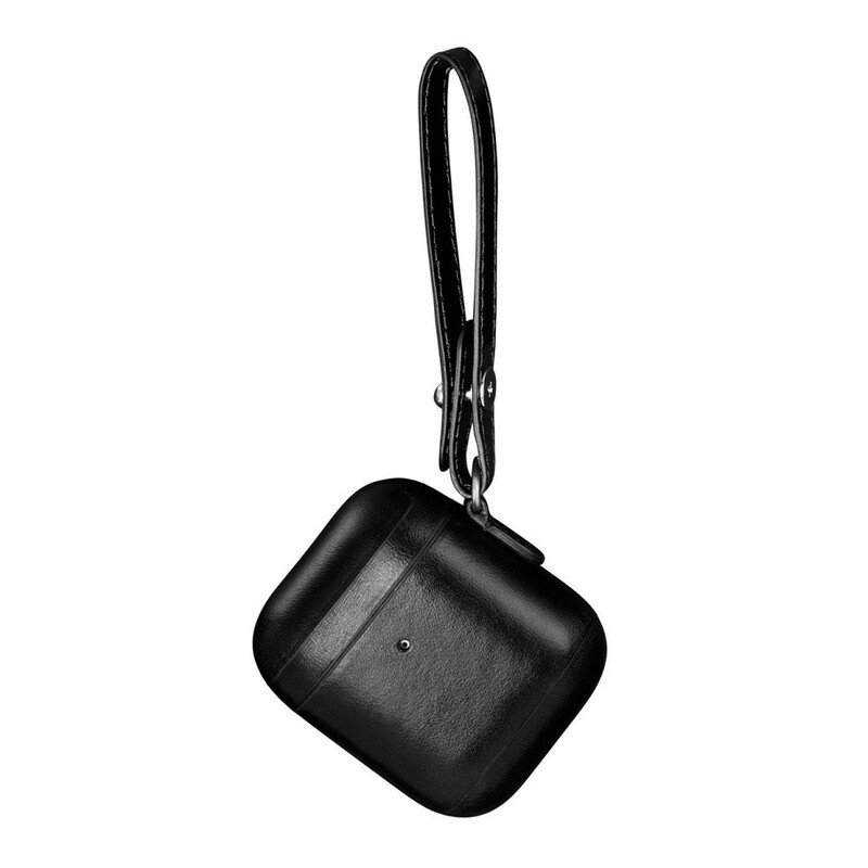 Coque AirPods Véritable Cuir avec Lanière ICARER