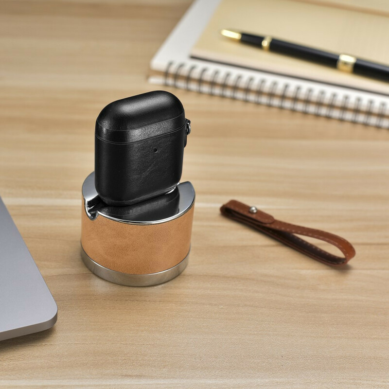 Coque AirPods Véritable Cuir avec Lanière ICARER