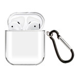 Coque AirPods Silicone Transparent avec Mousqueton