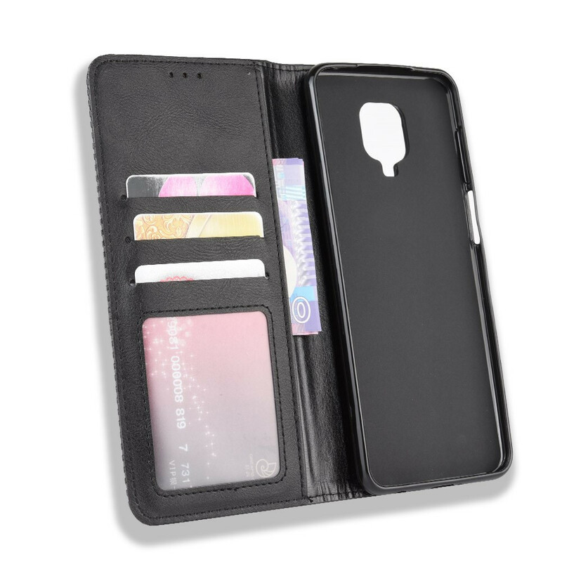 Flip Cover Xiaomi Redmi Note 9S Effet Cuir Vintage Stylisé Flip Cover Xiaomi Redmi Note 9S Effet Cuir Vintage Stylisé