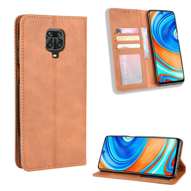 Flip Cover Xiaomi Redmi Note 9S Effet Cuir Vintage Stylisé Flip Cover Xiaomi Redmi Note 9S Effet Cuir Vintage Stylisé