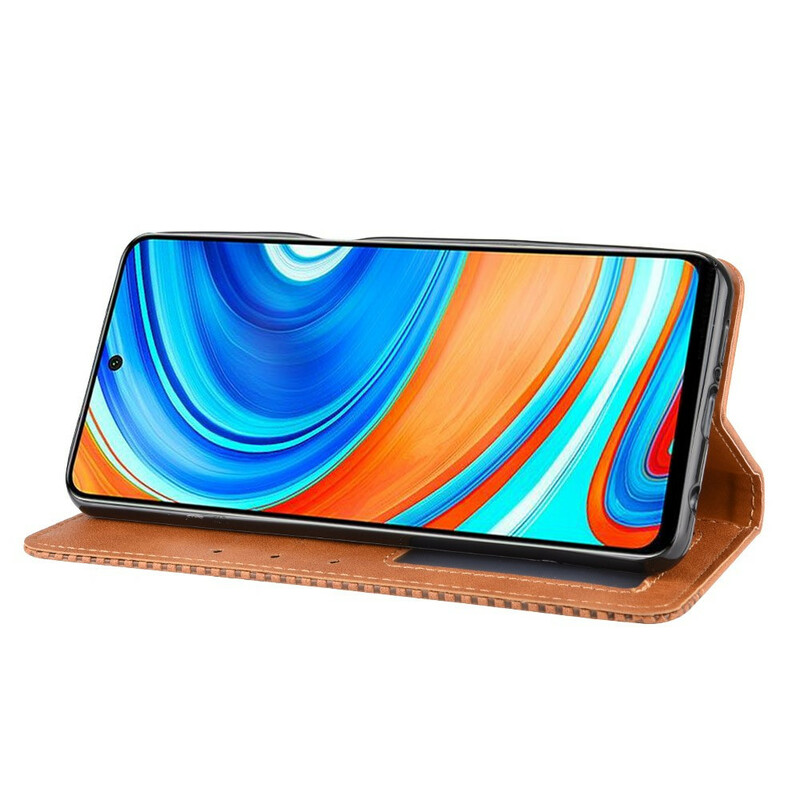 Flip Cover Xiaomi Redmi Note 9S Effet Cuir Vintage Stylisé Flip Cover Xiaomi Redmi Note 9S Effet Cuir Vintage Stylisé