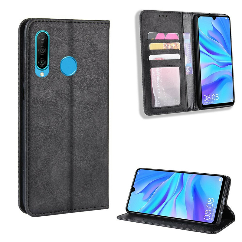 Flip Cover Honor 20 Lite Effet Cuir Vintage Stylisé Flip Cover Honor 20 Lite Effet Cuir Vintage Stylisé