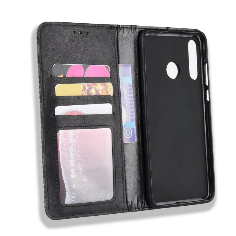 Flip Cover Honor 20 Lite Effet Cuir Vintage Stylisé Flip Cover Honor 20 Lite Effet Cuir Vintage Stylisé
