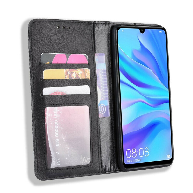 Flip Cover Honor 20 Lite Effet Cuir Vintage Stylisé Flip Cover Honor 20 Lite Effet Cuir Vintage Stylisé