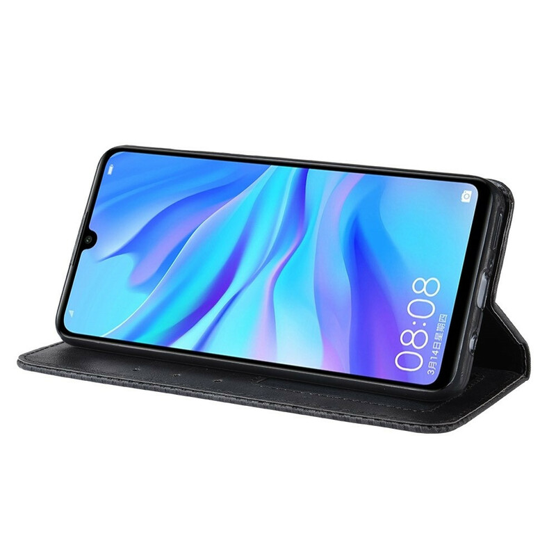 Flip Cover Honor 20 Lite Effet Cuir Vintage Stylisé Flip Cover Honor 20 Lite Effet Cuir Vintage Stylisé