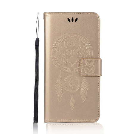 Housse Honor 9X Pro Effet Cuir Attrape Rêves Hibou