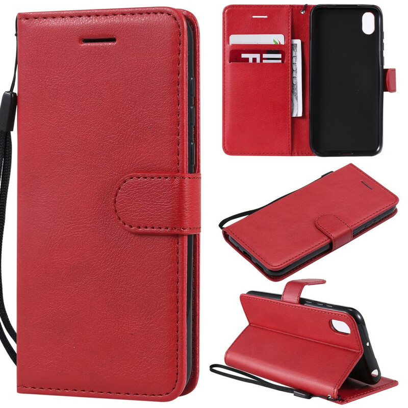 Housse Huawei Y5 2019 / Honor 8S Effet Cuir Couleur à Lanière Housse Huawei Y5 2019 / Honor 8S Effet Cuir Couleur à Lanière