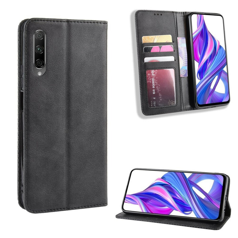 Flip Cover Honor 9X Pro Effet Cuir Vintage Stylisé Flip Cover Honor 9X Pro Effet Cuir Vintage Stylisé