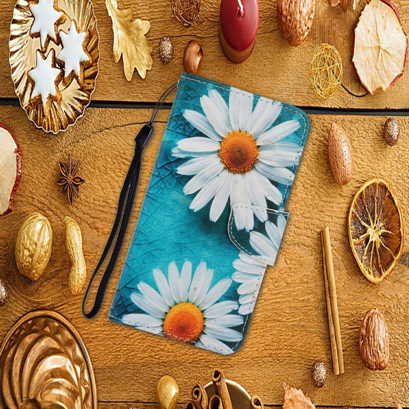 Housse Xiaomi Redmi Note 9 Pro Marguerites à Lanière Housse Xiaomi Redmi Note 9 Pro Marguerites à Lanière