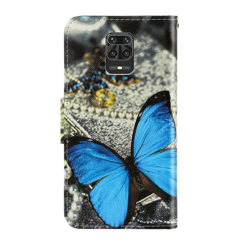 Housse Xiaomi Redmi Note 9 Pro Variations Papillons à Lanière