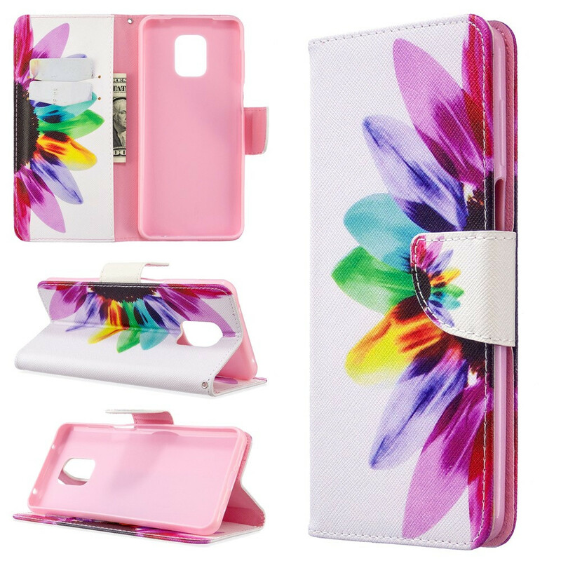 Housse Xiaomi Redmi Note 9S / Redmi Note 9 Pro Fleur Aquarelle