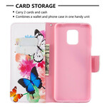 Housse Xiaomi Redmi Note 9S / Note 9 Pro Papillons et Fleurs Peints Housse Xiaomi Redmi Note 9S / Note 9 Pro Papillons et Fleurs Peints
