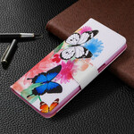 Housse Xiaomi Redmi Note 9S / Note 9 Pro Papillons et Fleurs Peints Housse Xiaomi Redmi Note 9S / Note 9 Pro Papillons et Fleurs Peints