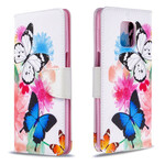 Housse Xiaomi Redmi Note 9S / Note 9 Pro Papillons et Fleurs Peints Housse Xiaomi Redmi Note 9S / Note 9 Pro Papillons et Fleurs Peints