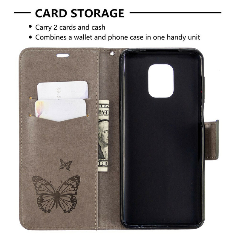 Housse Xiaomi Redmi Note 9 / Note 9S / Note 9 Pro Papillons à Lanière Housse Xiaomi Redmi Note 9 / Note 9S / Note 9 Pro Papillons à Lanière