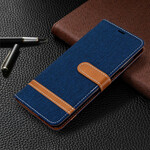 Housse Xiaomi Redmi Note 9S / Redmi Note 9 Pro Tissu et Effet Cuir à Lanière Housse Xiaomi Redmi Note 9S / Redmi Note 9 Pro Tissu et Effet Cuir à Lanière