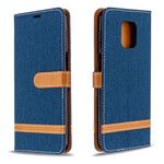 Housse Xiaomi Redmi Note 9S / Redmi Note 9 Pro Tissu et Effet Cuir à Lanière Housse Xiaomi Redmi Note 9S / Redmi Note 9 Pro Tissu et Effet Cuir à Lanière