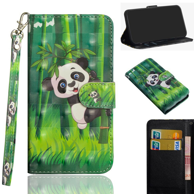 Housse Xiaomi Redmi Note 9S / Redmi Note 9 Pro Panda et Bambou