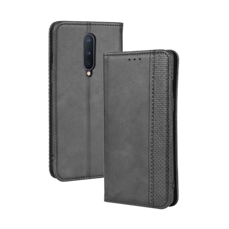 Flip Cover OnePlus 8 Effet Cuir Vintage Stylisé Flip Cover OnePlus 8 Effet Cuir Vintage Stylisé