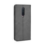 Flip Cover OnePlus 8 Effet Cuir Vintage Stylisé