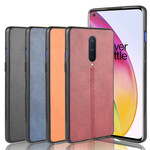 Coque OnePlus 8 Effet Cuir Couture